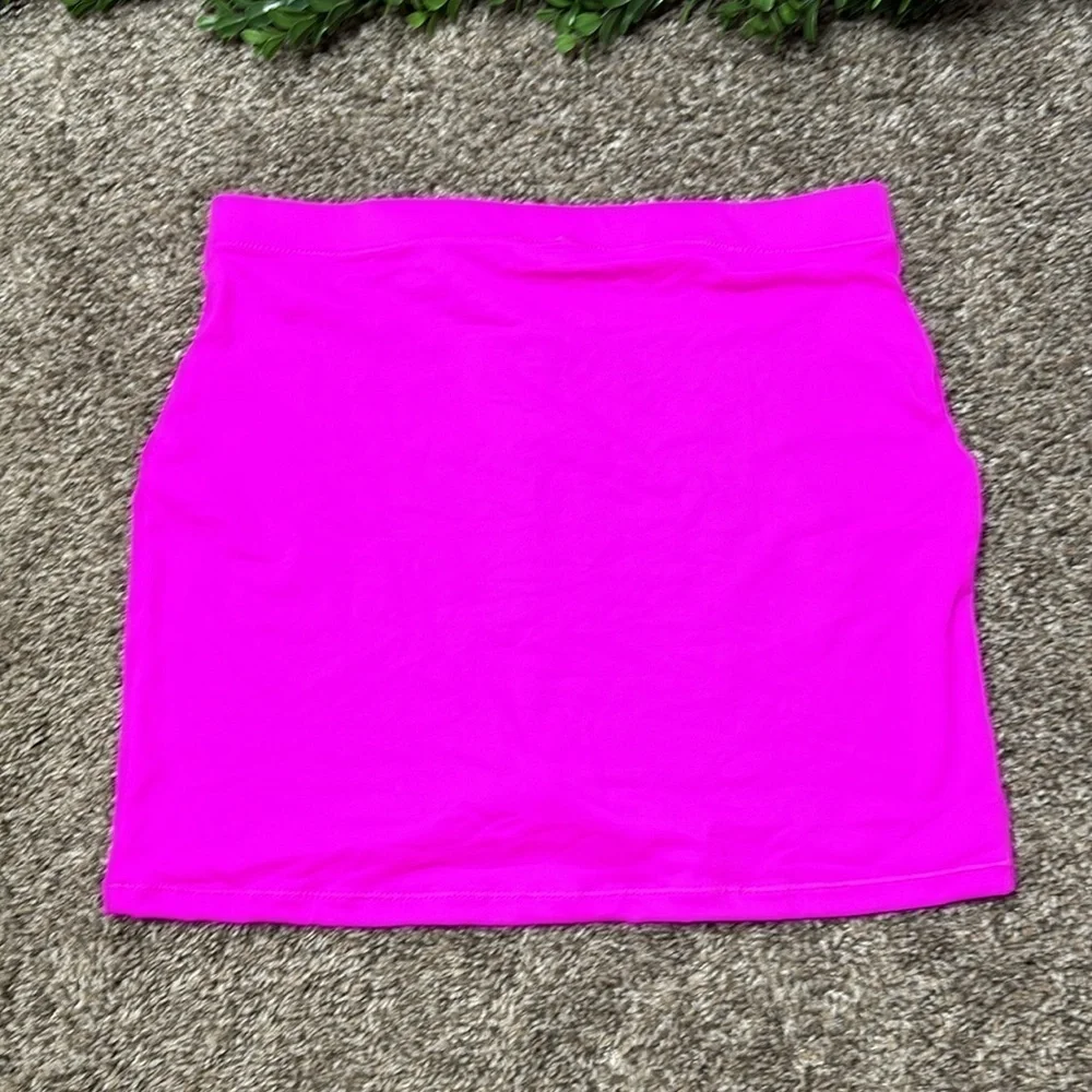 NWT SKIMS ZIP-UP SWIM MINI SKIRT large